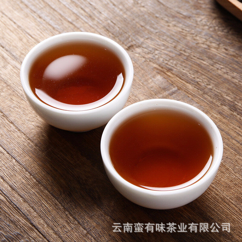 500g Yunnan Puerh Ripe Tea, Menghai Glutinous Fragrance Tea Fossilised Loose Tea