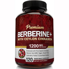 1200mg Berberine Capsules, Natural HCL Extract, Healthy Cholesterol Caps 60 Caps
