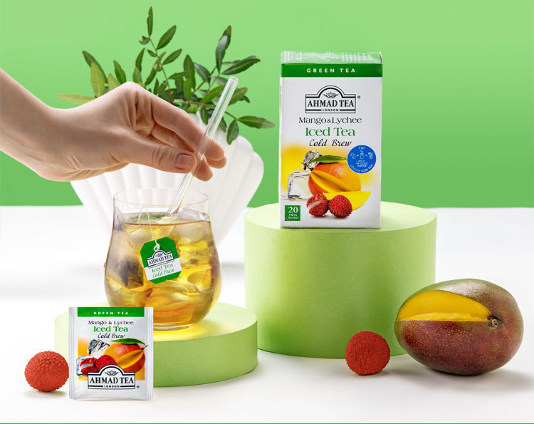 Man Mango Lychee Flavored Green Tea Cold Brew 20 Teabags Boxed Fruit Tea Bags