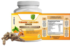 100% Natural Turmeric Curcumin  Arthritis Joint supportwith Ginger Black Pepper