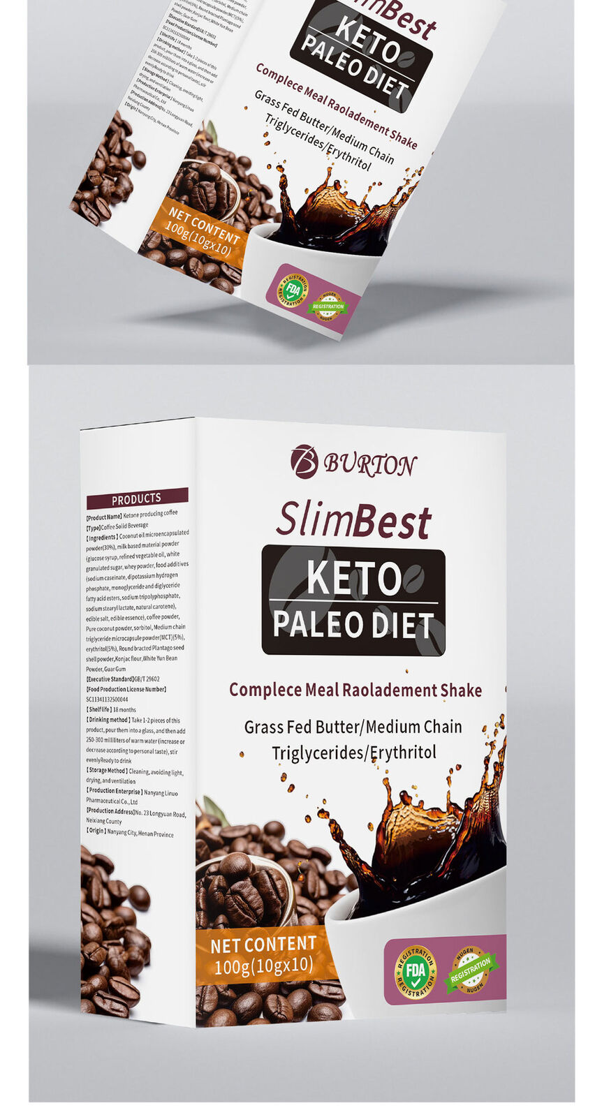 Full feeling ketogenic coffee meal replacement
