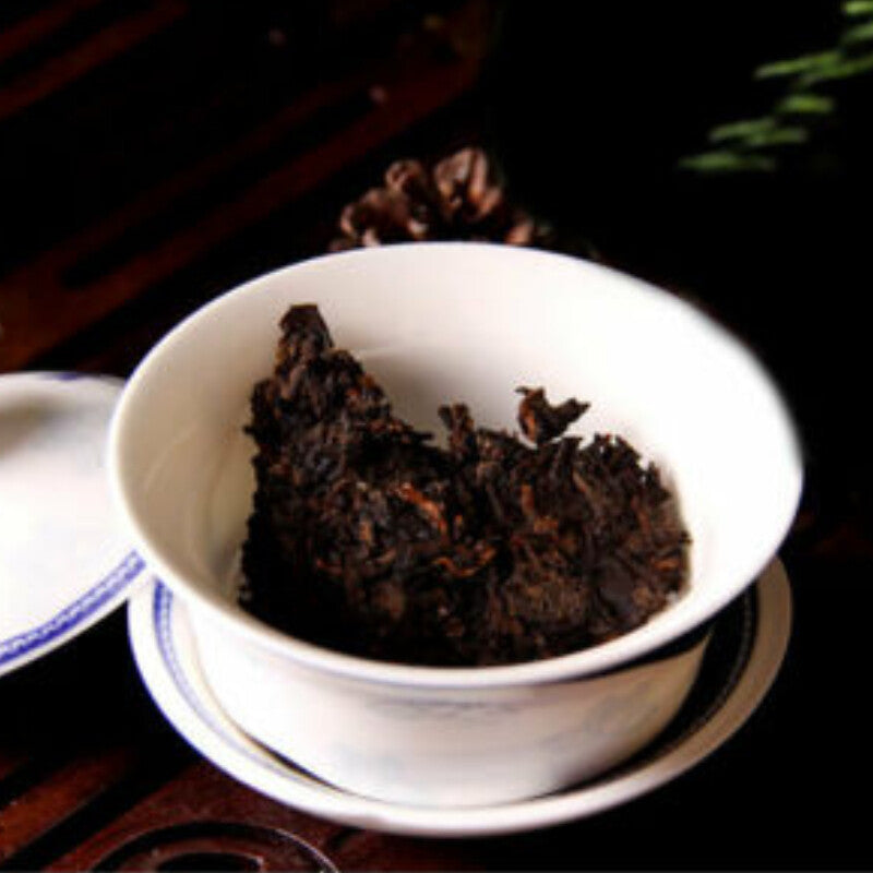 357g Aged Rhythm Pu-erh Tea Cake Aged Ripe Puer Tea Menghai Heaven Earth Bulang