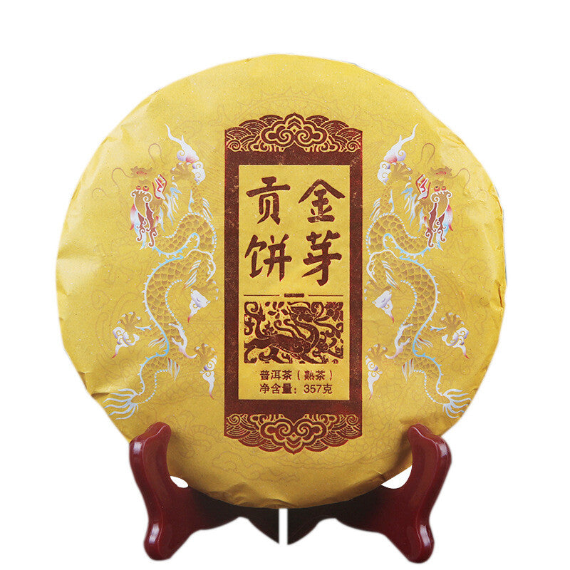 Pu-Erh Ripe Tea Cake First Class 2021 Spring Tea Chinese Black Tea Puer Tea 357g