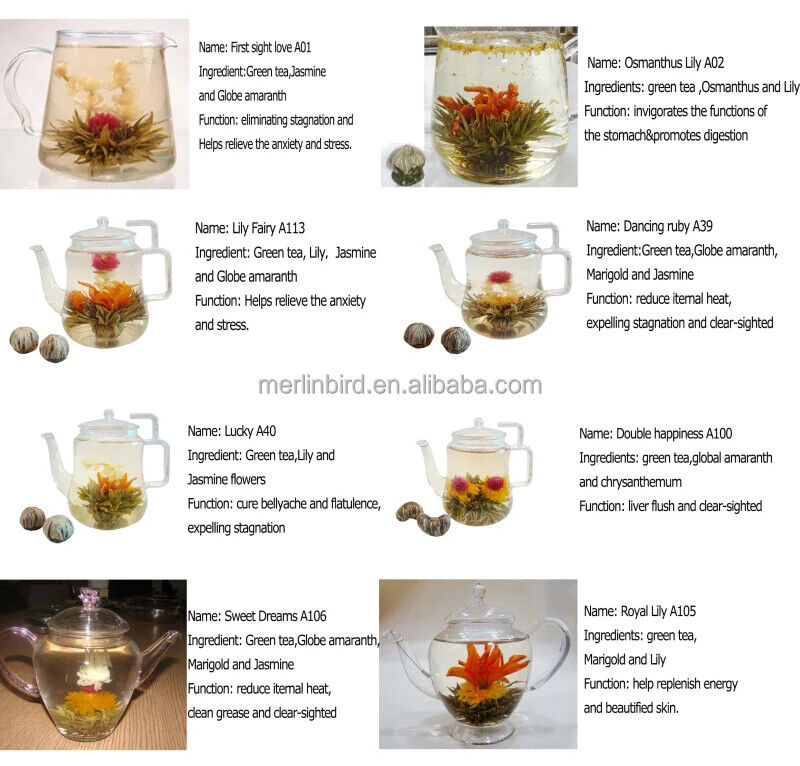 Best Price High Grade Chinese Handmade Organic Blooming Tea 20pcs