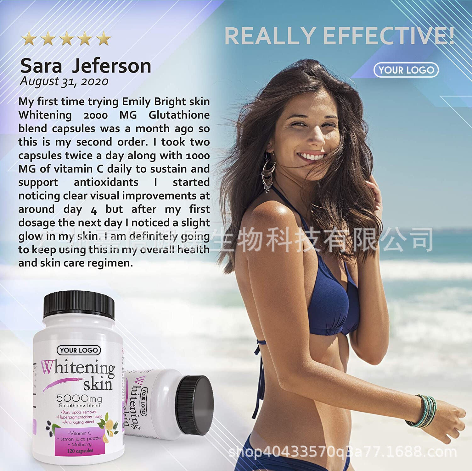 Glutathione Whitening skin capsules 120 capsules