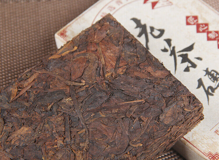 Pu'er Tea Made of Aged Raw Materials, Aged Pu'er Tea Bricks Ripe Tea Brick 200g