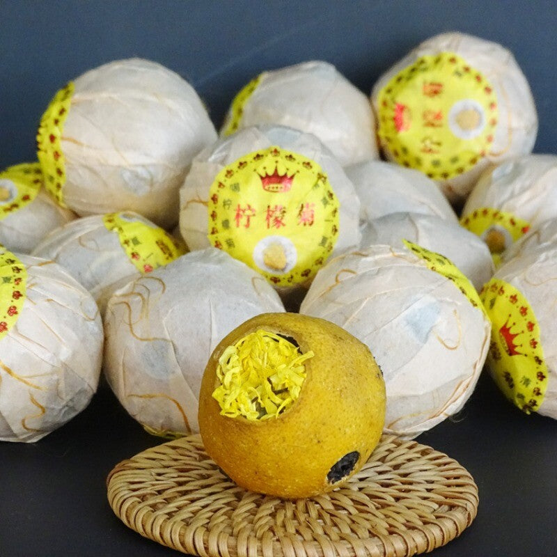 Xinhui Raw Sun-dried Xiaoqingkang Palace Puerh Ripe Tea Tinned Lemon Red Tea500g