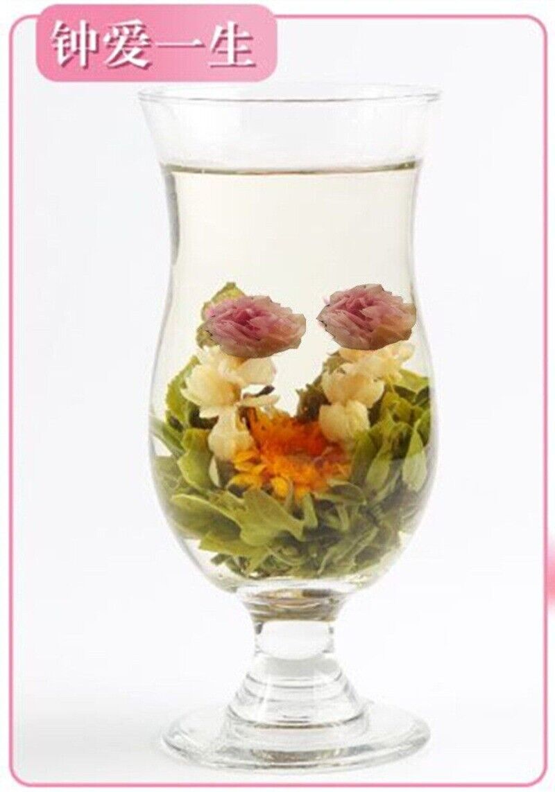Blooming Tea Silver Needle Jasmine Marigold Flowering Zhong Ai Yi Sheng 20pcs