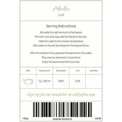 Alfalfa Herb Organic Medicago Sativa - Quality Lucerne - Erba Medica Tonic 100g