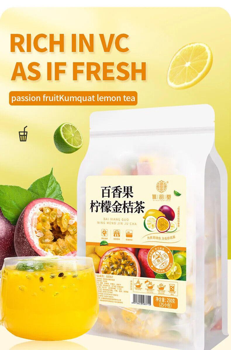 Passion Fruitkumquat Lemon Tea Honey Freeze-dried Fruit Cold Brewing Tea 250g