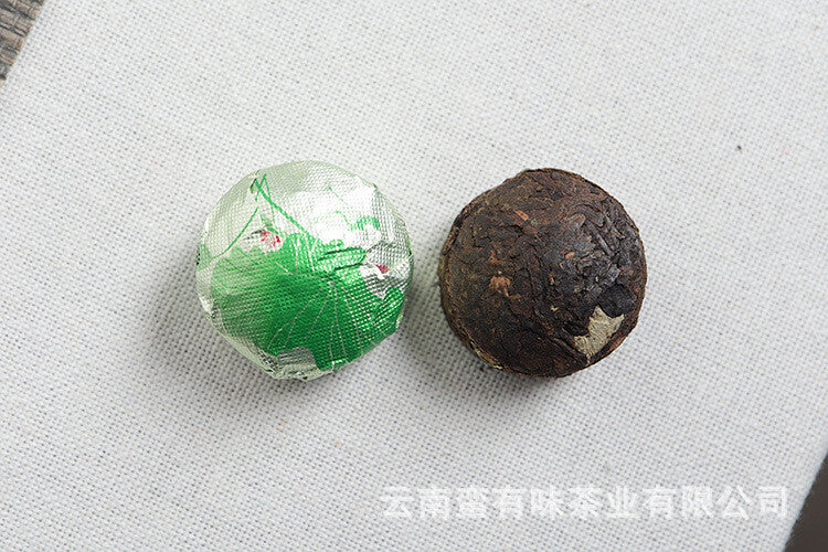 500g Yunnan Ripe Pu'er Tea Lotus Leaf Flavored Ripe Pu'er Mini Tuo Tea