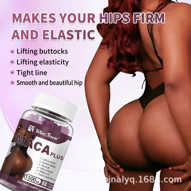 100% Pure Maca Plus Gummy HIP BUTT ENLARGEMENT  Natural Big Butt Gummies