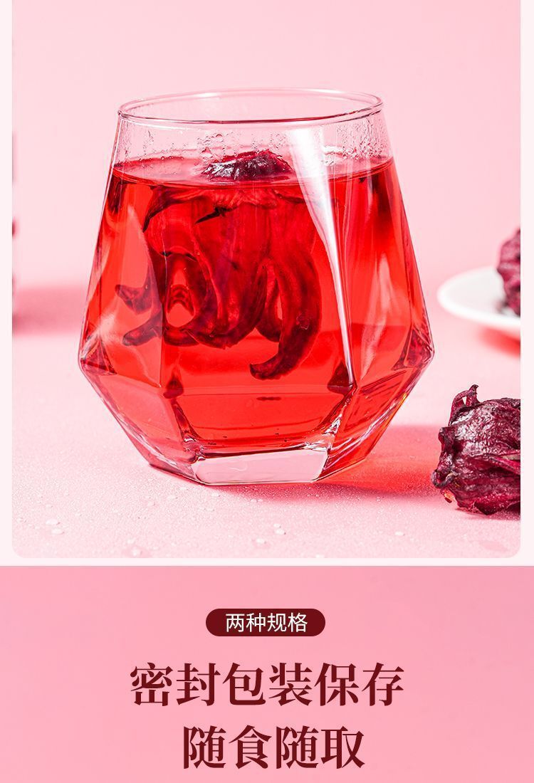 Premium Dried Roselle Hibiscus Flowers - Whole Buds for Hot/Cold Brew