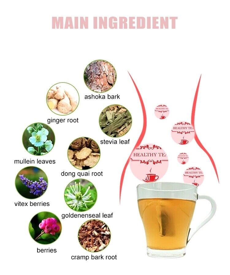 Detox Tea Bag Warm Womb Fertility Tea for Women Clean Uterine Fibroid Tea