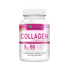 Collagen Vitamin C Biotin Tablets for Healthy Skin Hair Nail 60tablets/bottle
