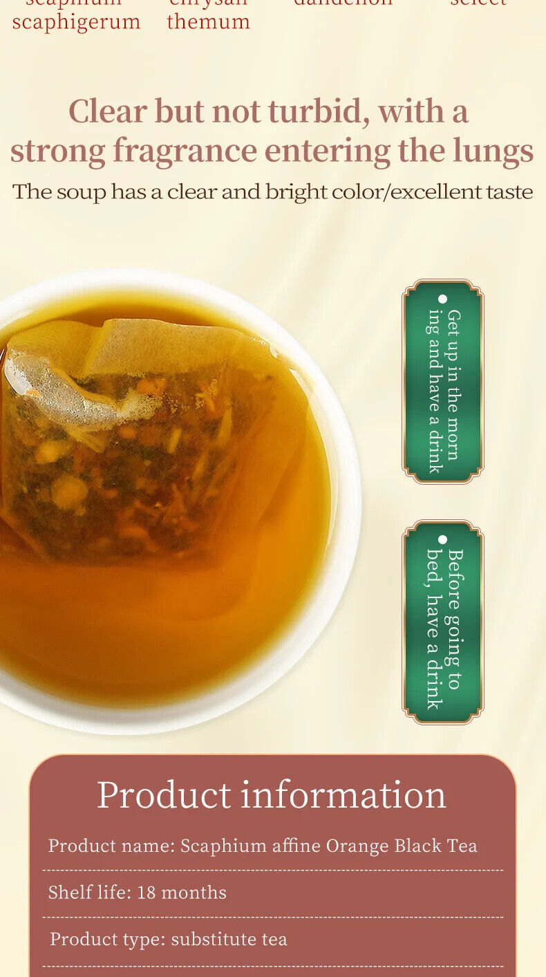 Scaphium Affine Orange Black Tea Healthy Herb Tea Bag 120g