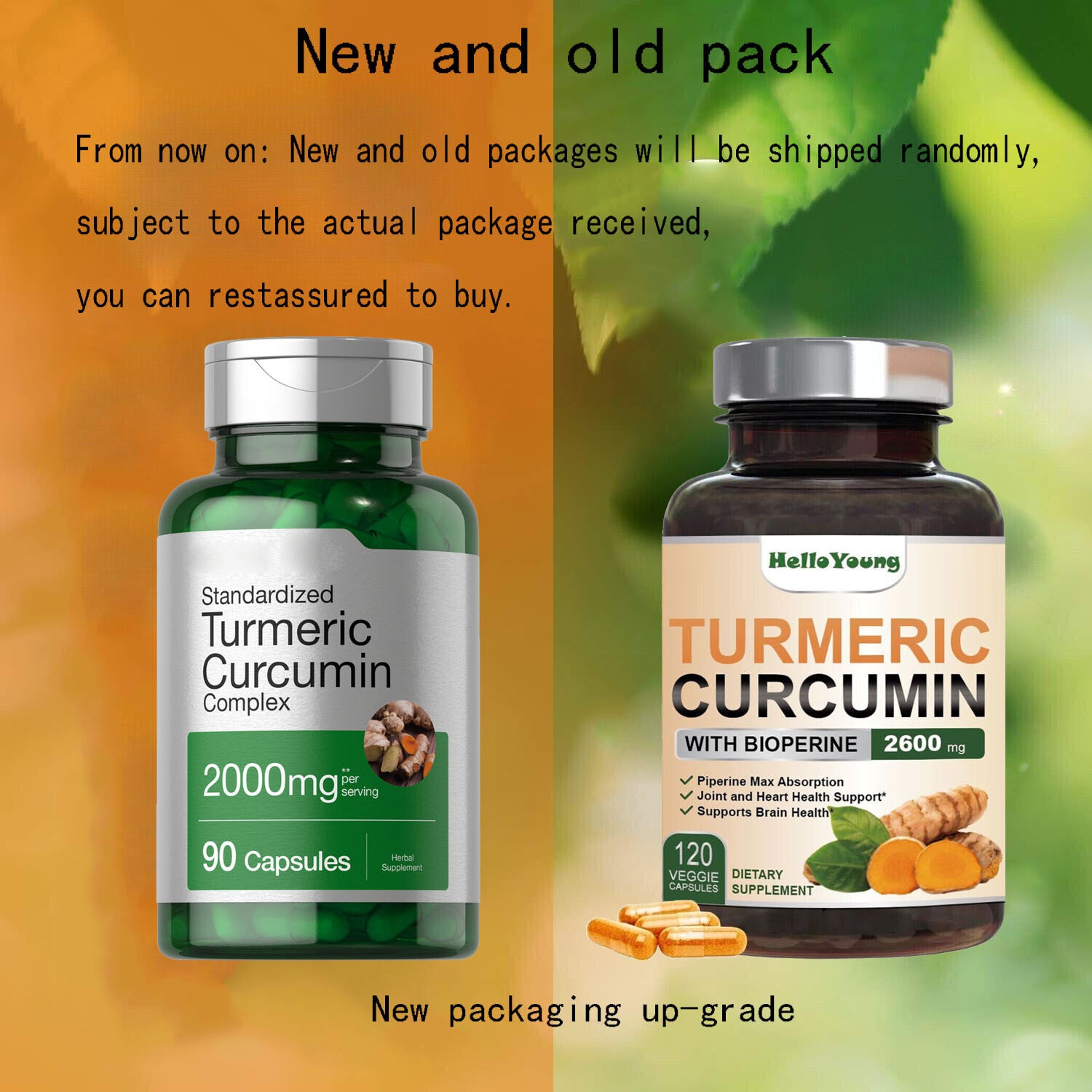 Turmeric curcumin contains bioprotein | 2000 mg | 90 capsules | Horbaach -