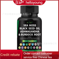 Certified Organic Sea Moss Capsules - Irish Sea Moss Bladderwrack Burdock Root