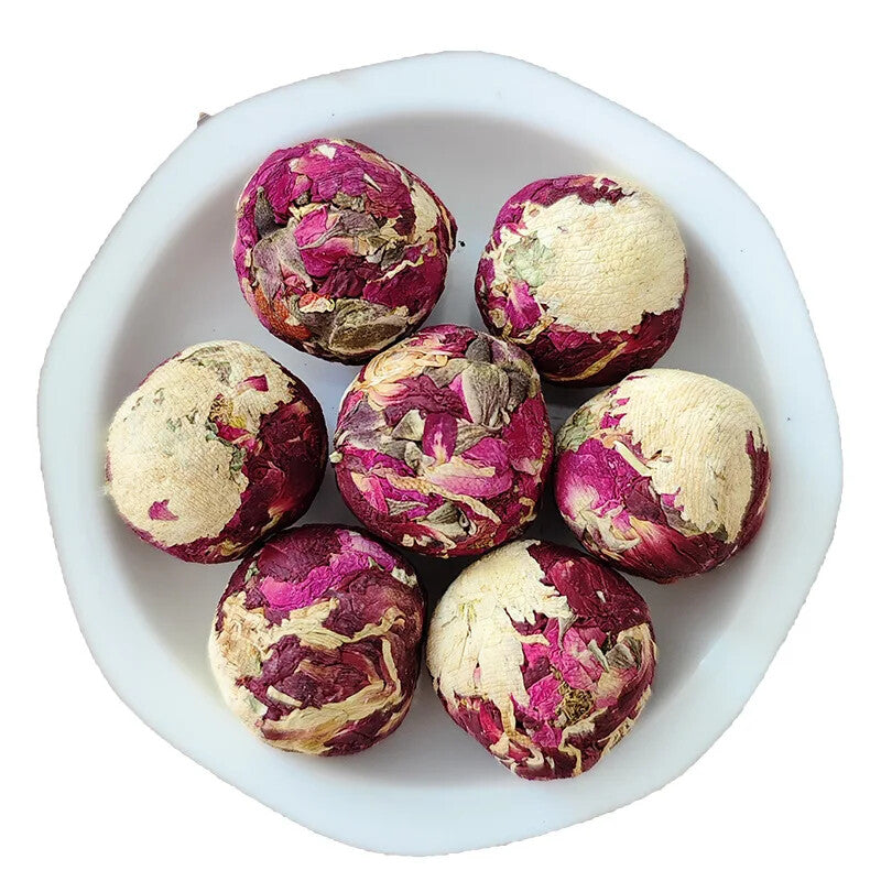 Pu'er Rose Jasmine Sugar Free Roselle Dragon Ball Loose Flower Tea Balls 20PCS