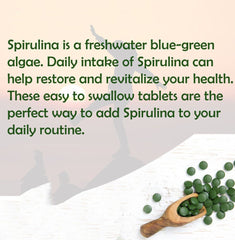 Organic Spirulina Tablets, 3000mg Per Serving, 1250 Tablets - Superfoods