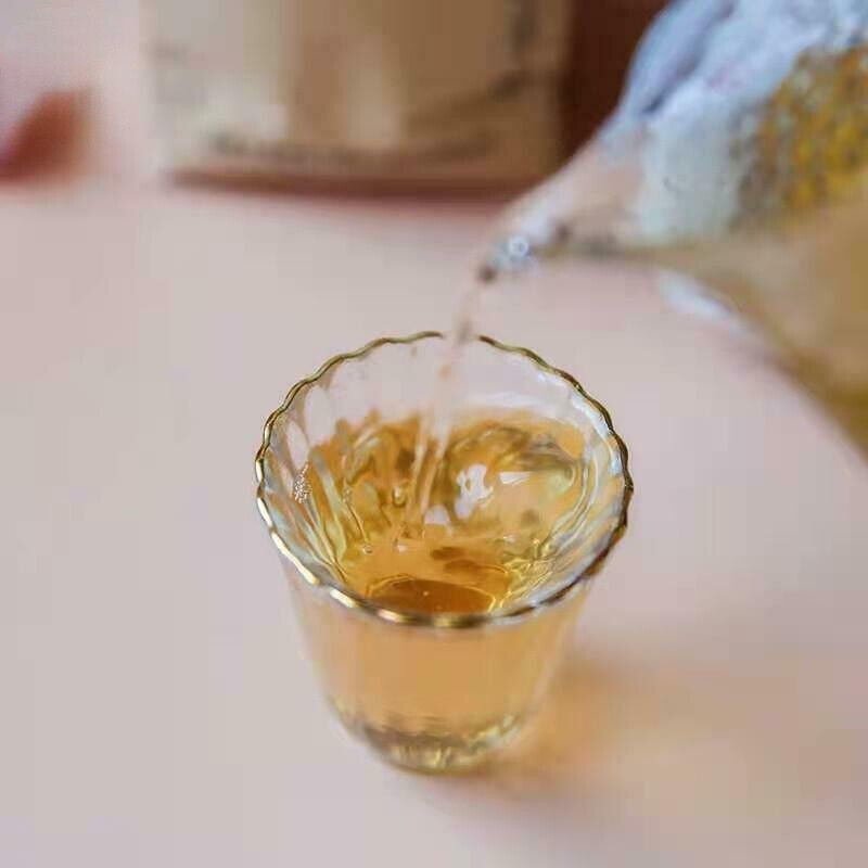 Natural Xiaguan Pu'er Tea Shangpin Jinsi Gold Ribbon Tuo Cha Aged Puer 100g