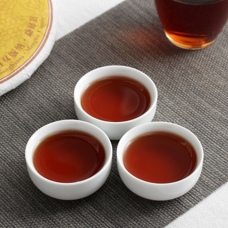 Yunnan Puerh Ripe Tea Dry Storage Ripe Tea Menghai Flavor Seven Seed Cake 357g
