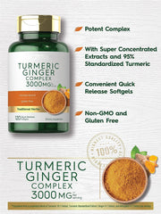 Turmeric Curcumin 2400mg | 180 Capsules | Non-GMO, Gluten Free