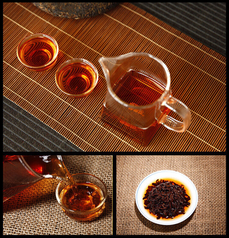 Pu'er Ripe Tea Menghai Jinya 357g Yunnan Qizi Cake Tea Pu'er Ripe Tea