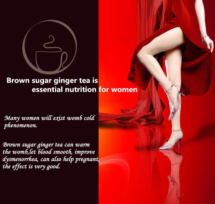 HelloYoung1-50 pcs Sweet Brown Sugar Ginger Tea Candy Instant Tea Women Health Care Nourishing Black Tea