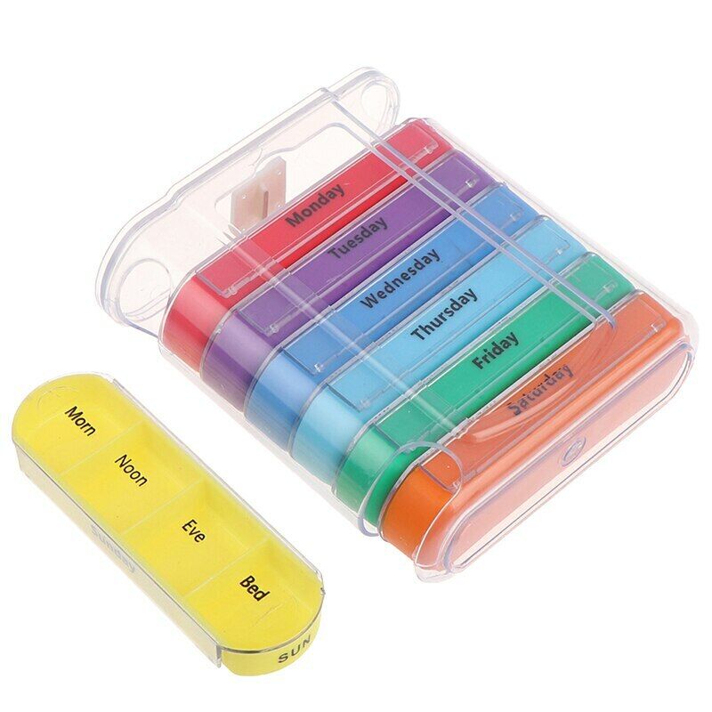 7 Days 28 Grids Drug Cases Trip Pill Holder Plastic Medicine Storage Dispenser