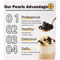 900g Premium Taiwan Bubble Tea Chewy Black Sugar Tapioca Pearls