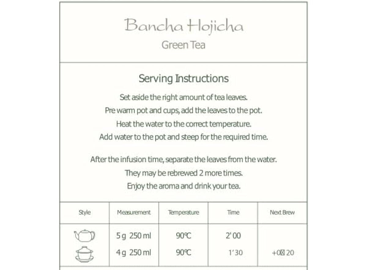 Bancha Hojicha Organic Green Tea - Houjicha Roasted Tea from Japan -  Tea 200g
