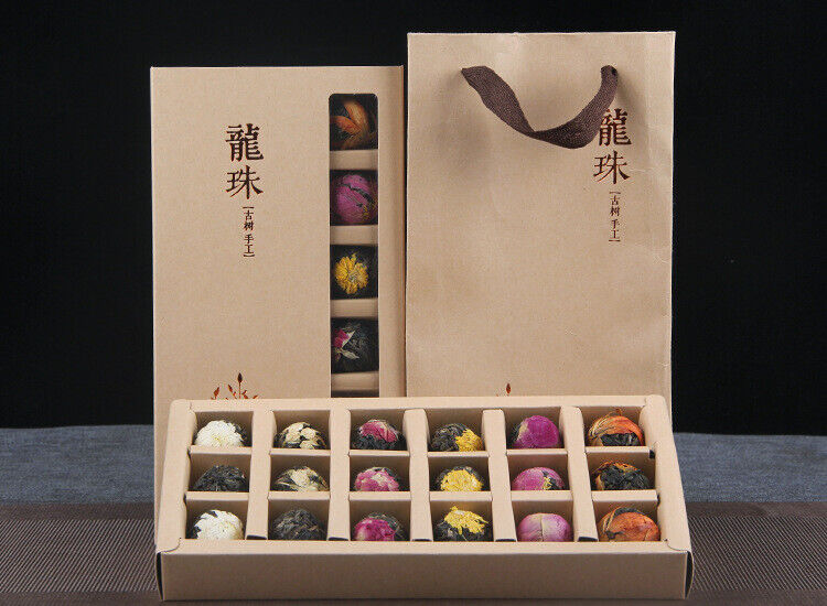 Floral Yunnan Pu'er Raw Tea Dragon Ball Lily Rose Jasmine Peony Flower Tea