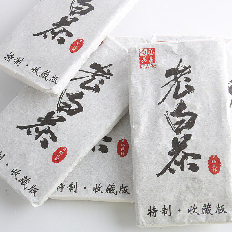 HelloYoung 500g Fuding White Tea Shou Mei Chocolate Tea Brick Alpine Sun Date Fragrant Tea