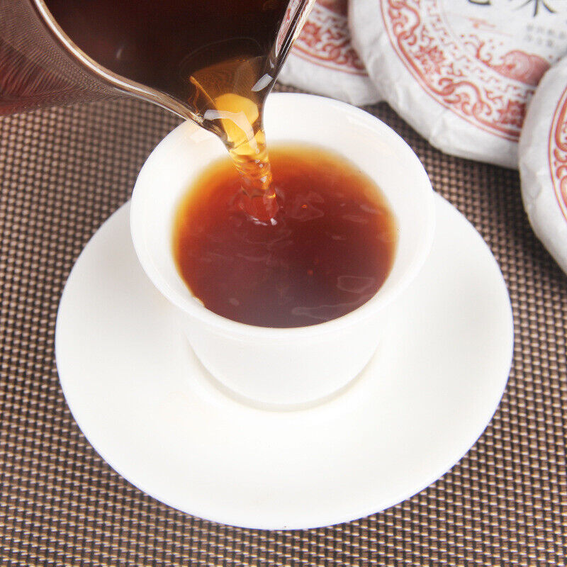 50g*10 Pcs Yunnan Pu'er Tea Ripe Tea Cake Old Flavor Aged Small Cake Tea