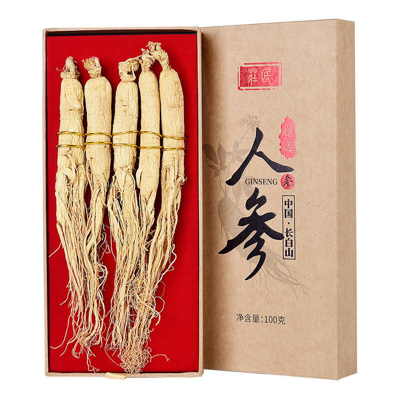 100g Ginseng Changbai Mountain Selected Large Strips Ginseng Health Tea Tonic