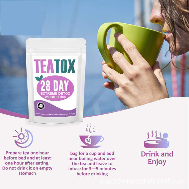 Organic Herbal Tea 28 Day Detox Slim Flat Tummy Tea Bags