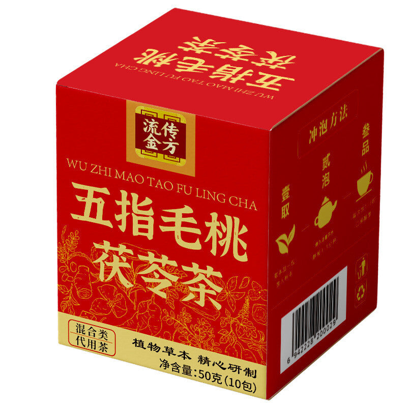 Five Fingers Peach Poria Tea Triangular Bag Dampness Nourishing Tea