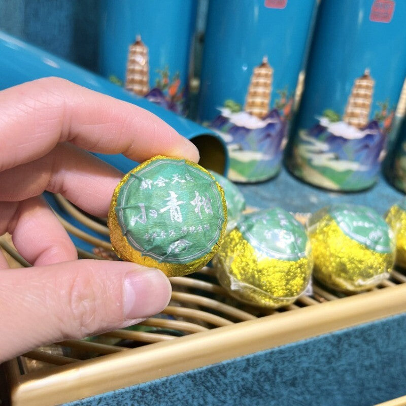 Xinhui Raw Sun-dried Small Green Citrus Menghai Palace Puer Chen Pi Puerh Tea