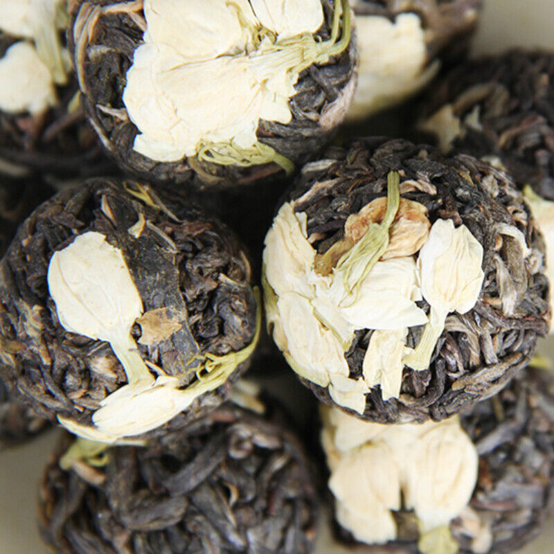 HelloYoung Ancient Tree Flower Pu-erh Tuocha  Yunnan Jasmine Pu'er Dragon Ball Raw Tea 500g