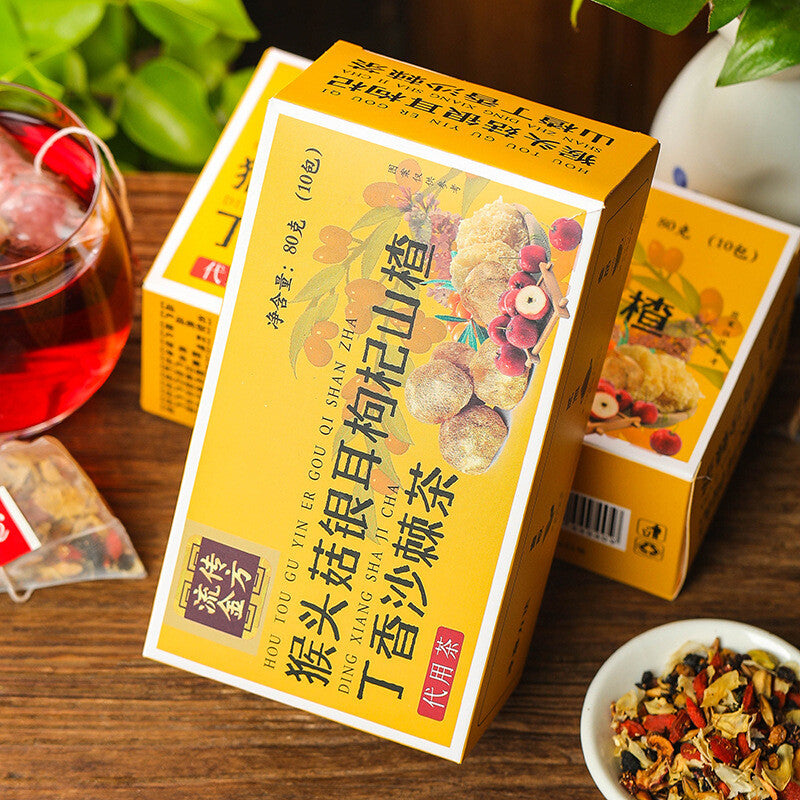 Monkey Head Mushroom Ginkgo Fungus Berry Wolfberry Hawthorn Sea Buckthorn Tea