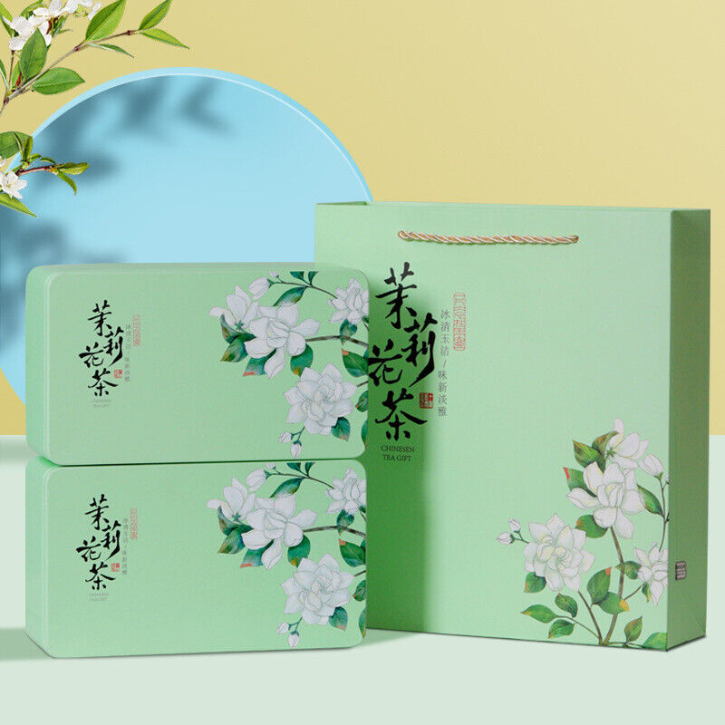HelloYoung New Tea Jasmine Tea Leaves Green Tea Loose Strong Fragrance Type Cans