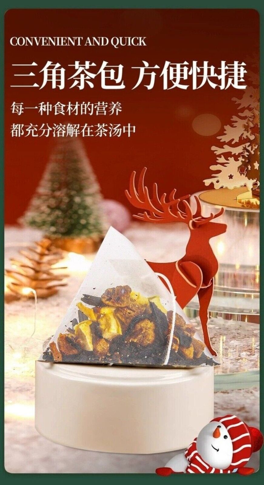 Apple Cinnamon Black Tea Bags Winter Spiced Drink Infusion Women's Wellness