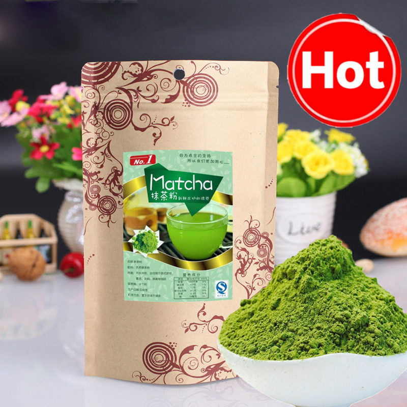 100g Natural Organic Green Tea Powder Japanese Matcha Slimming Tea Green Food