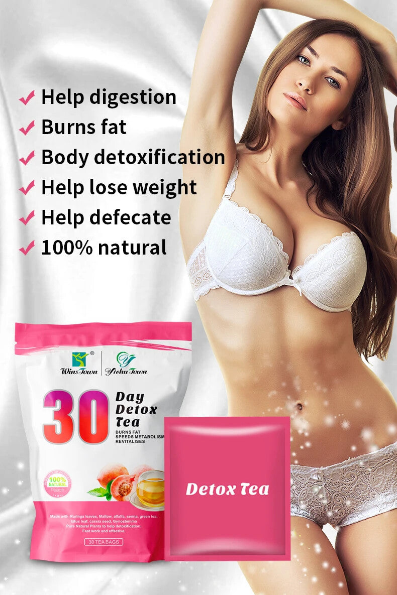 30 Day Detox Slimming Tea Peach Fruit Tea Bags Flat Tummy Tea Shaped Skinny