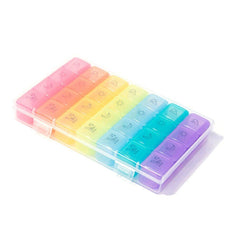 28 Grid Rainbow Medicine Box One Week Pill Box Classification Medicine Holder