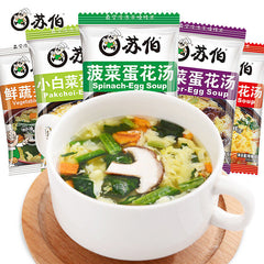 10 Packs Subo Instant Soup Egg Drop Soup Vegetable SoupReady To Drink苏伯速食汤蛋花汤