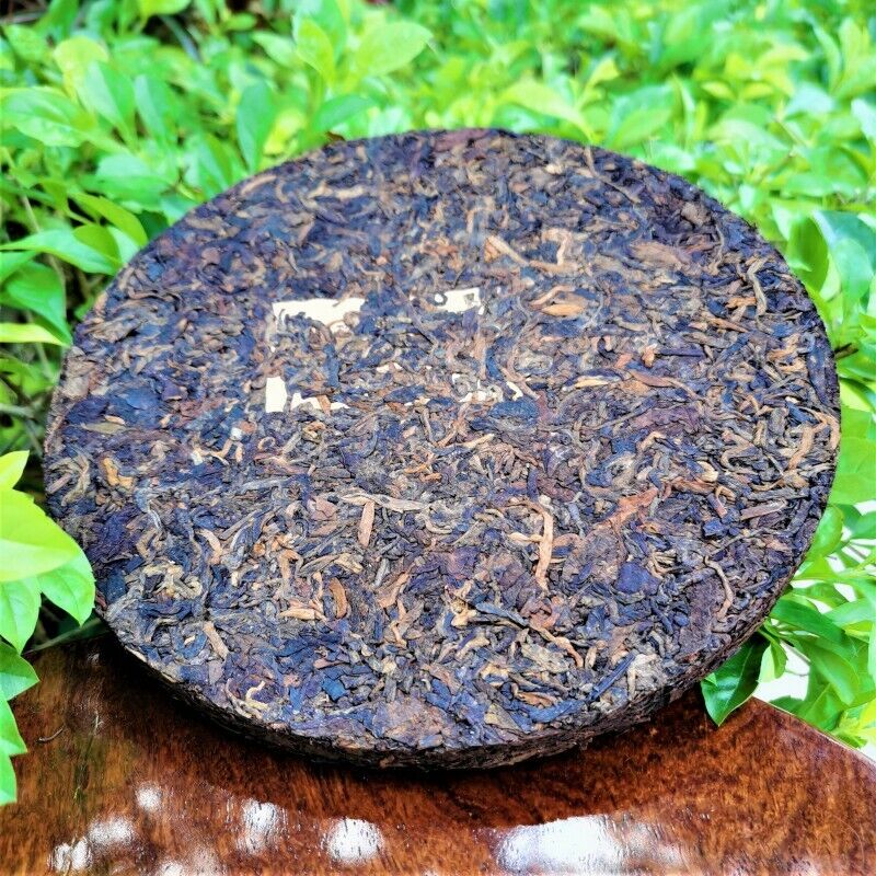 357g/12.59oz Yiwu Zhangxiang Pu'er Ripe Tea Yiwu Daye Pu'er Ripe Tea Cake