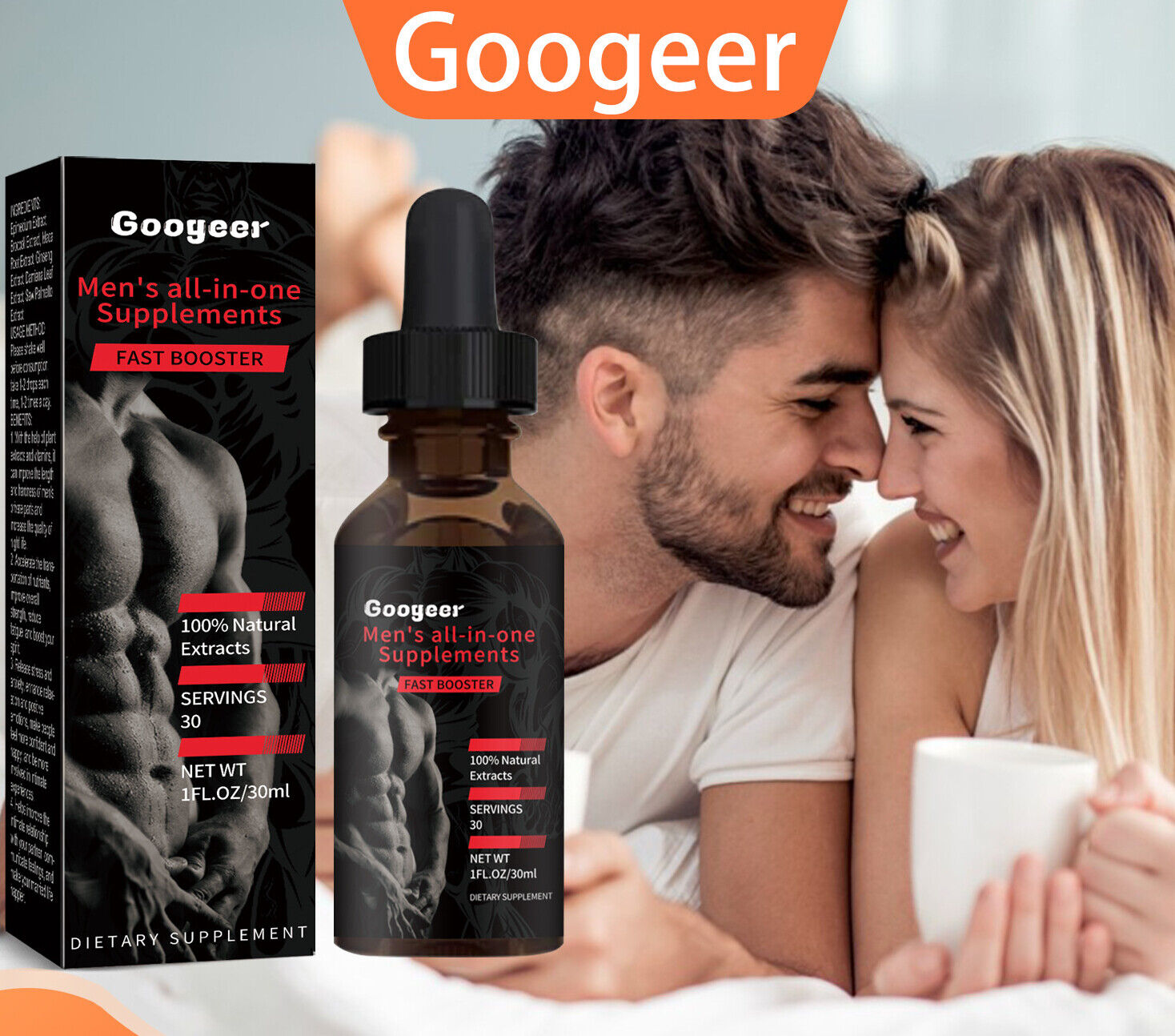 Men’s All-In-One Supplements Men's Multi-Active Easy to absorb  30ml*3pcs