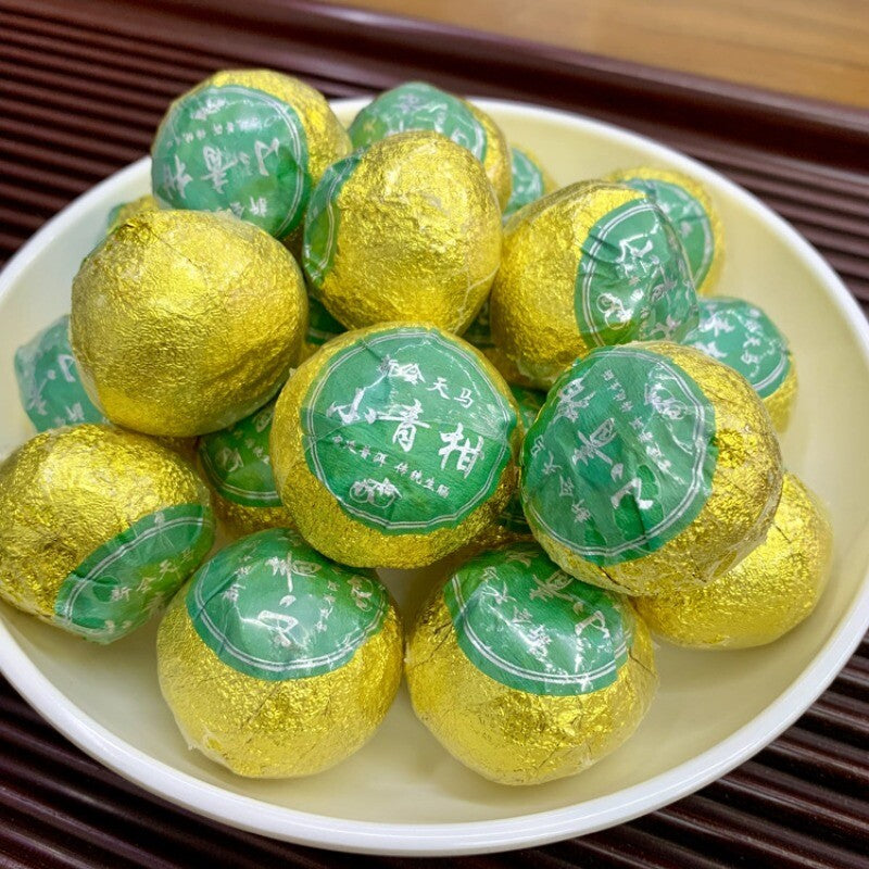 Xinhui Raw Sun-dried Small Green Citrus Menghai Palace Puer Chen Pi Puerh Tea